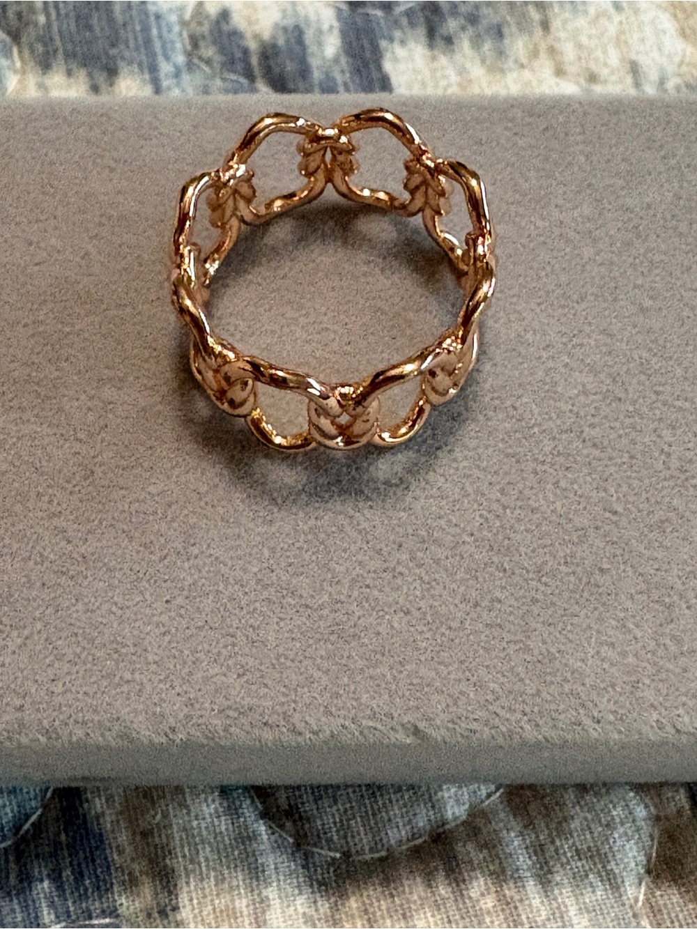 Kendra Scott Delicate Floral Link Band Ring - Rose Gold